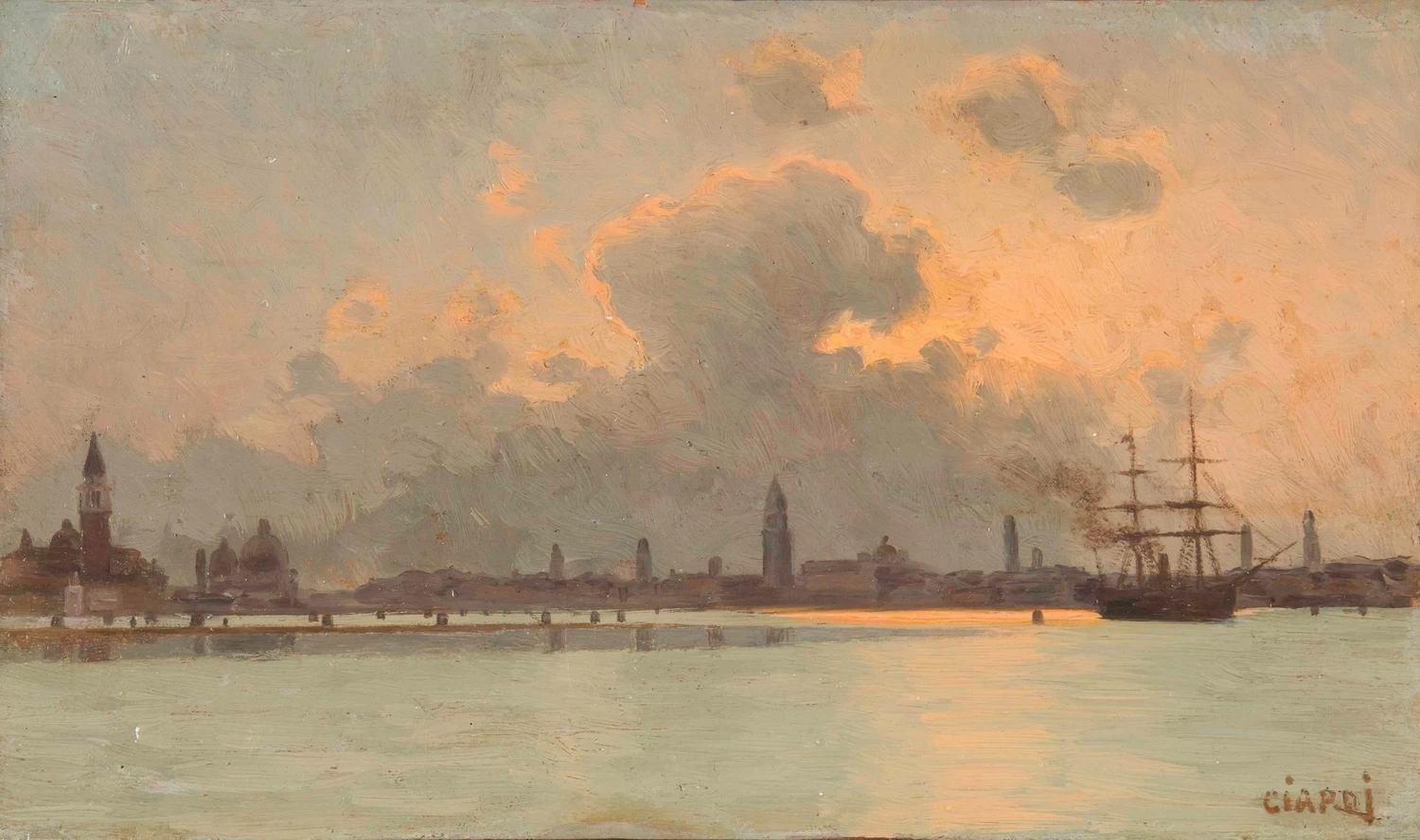 Veduta di Venezia all’imbrunire